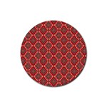 Illustrations Ajrak Abstract Design Pattern Rubber Coaster (Round)