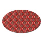 Illustrations Ajrak Abstract Design Pattern Oval Magnet