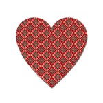 Illustrations Ajrak Abstract Design Pattern Heart Magnet