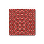 Illustrations Ajrak Abstract Design Pattern Square Magnet