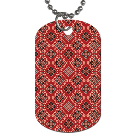 Illustrations Ajrak Abstract Design Pattern Dog Tag (One Side) from ArtsNow.com Front