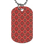 Illustrations Ajrak Abstract Design Pattern Dog Tag (One Side)