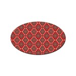 Illustrations Ajrak Abstract Design Pattern Sticker Oval (10 pack)