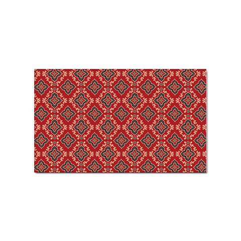 Illustrations Ajrak Abstract Design Pattern Sticker Rectangular (100 pack) from ArtsNow.com Front