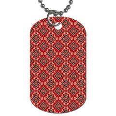 Illustrations Ajrak Abstract Design Pattern Dog Tag (Two Sides) from ArtsNow.com Back