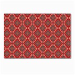 Illustrations Ajrak Abstract Design Pattern Postcard 4 x 6  (Pkg of 10)