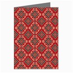 Illustrations Ajrak Abstract Design Pattern Greeting Cards (Pkg of 8)