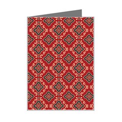 Illustrations Ajrak Abstract Design Pattern Mini Greeting Card from ArtsNow.com Left