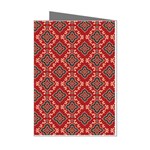 Illustrations Ajrak Abstract Design Pattern Mini Greeting Cards (Pkg of 8)