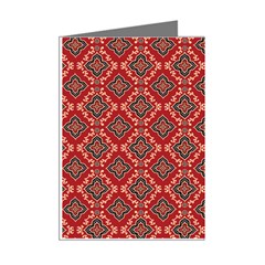 Illustrations Ajrak Abstract Design Pattern Mini Greeting Cards (Pkg of 8) from ArtsNow.com Right