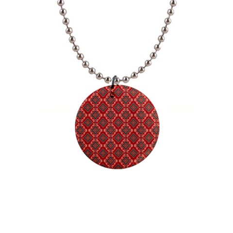 Illustrations Ajrak Abstract Design Pattern 1  Button Necklace from ArtsNow.com Front