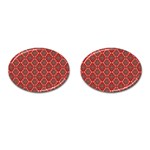 Illustrations Ajrak Abstract Design Pattern Cufflinks (Oval)