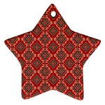 Illustrations Ajrak Abstract Design Pattern Star Ornament (Two Sides)