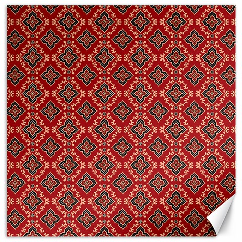 Illustrations Ajrak Abstract Design Pattern Canvas 12  x 12  from ArtsNow.com 11.4 x11.56  Canvas - 1