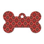 Illustrations Ajrak Abstract Design Pattern Dog Tag Bone (Two Sides)