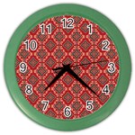 Illustrations Ajrak Abstract Design Pattern Color Wall Clock