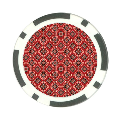 Illustrations Ajrak Abstract Design Pattern Poker Chip Card Guard from ArtsNow.com Front