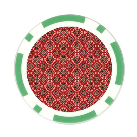 Illustrations Ajrak Abstract Design Pattern Poker Chip Card Guard from ArtsNow.com Front