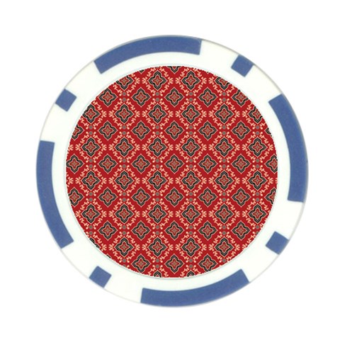 Illustrations Ajrak Abstract Design Pattern Poker Chip Card Guard from ArtsNow.com Front