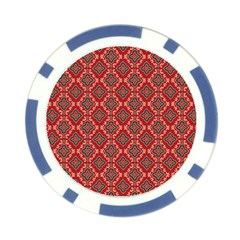 Illustrations Ajrak Abstract Design Pattern Poker Chip Card Guard from ArtsNow.com Front