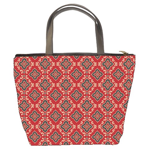 Illustrations Ajrak Abstract Design Pattern Bucket Bag from ArtsNow.com Back