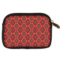 Illustrations Ajrak Abstract Design Pattern Digital Camera Leather Case from ArtsNow.com Back