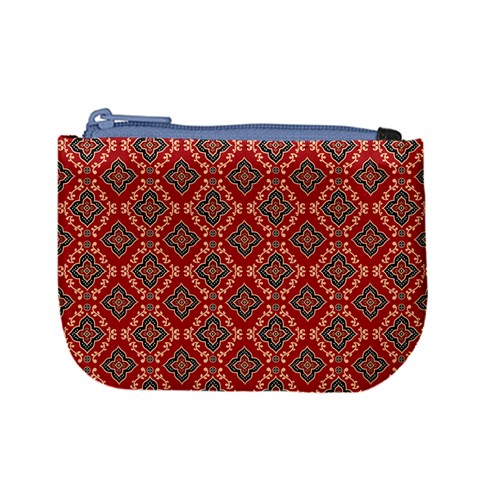 Illustrations Ajrak Abstract Design Pattern Mini Coin Purse from ArtsNow.com Front