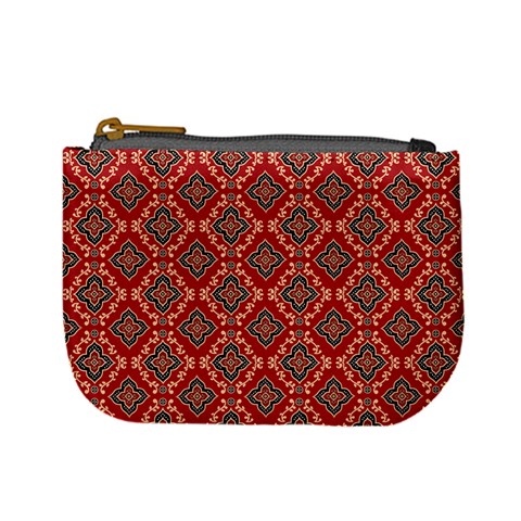 Illustrations Ajrak Abstract Design Pattern Mini Coin Purse from ArtsNow.com Front