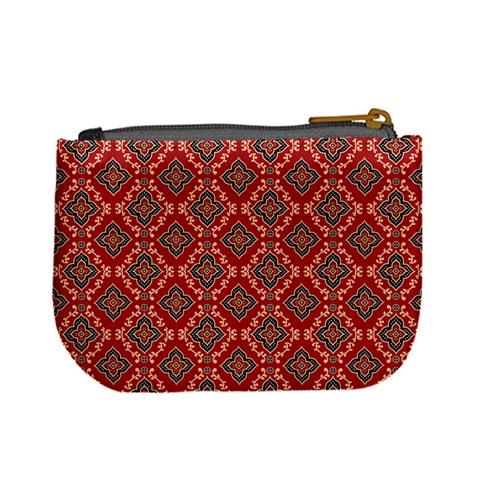 Illustrations Ajrak Abstract Design Pattern Mini Coin Purse from ArtsNow.com Back