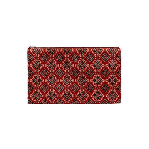 Illustrations Ajrak Abstract Design Pattern Cosmetic Bag (Small) from ArtsNow.com Front