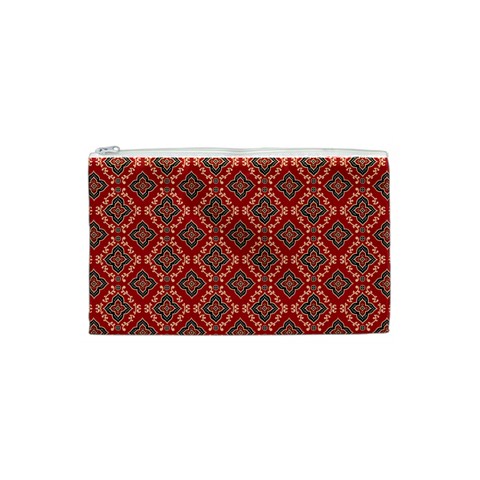 Illustrations Ajrak Abstract Design Pattern Cosmetic Bag (Small) from ArtsNow.com Front