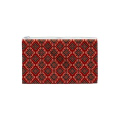 Illustrations Ajrak Abstract Design Pattern Cosmetic Bag (Small) from ArtsNow.com Front