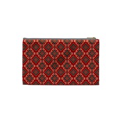 Illustrations Ajrak Abstract Design Pattern Cosmetic Bag (Small) from ArtsNow.com Back