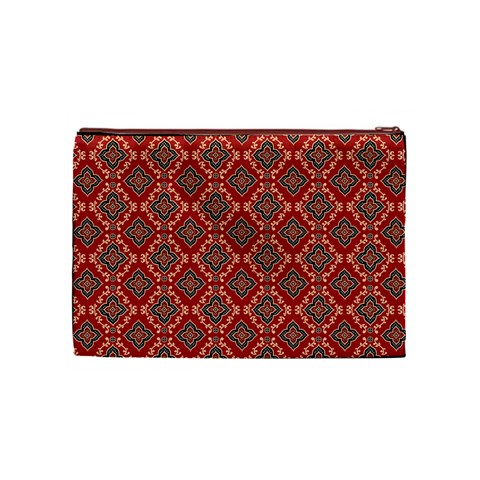 Illustrations Ajrak Abstract Design Pattern Cosmetic Bag (Medium) from ArtsNow.com Front