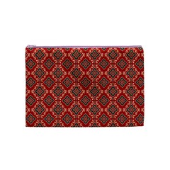 Illustrations Ajrak Abstract Design Pattern Cosmetic Bag (Medium) from ArtsNow.com Front