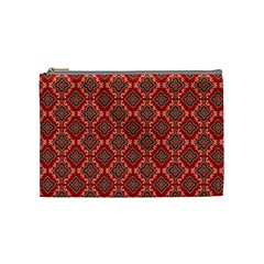 Illustrations Ajrak Abstract Design Pattern Cosmetic Bag (Medium) from ArtsNow.com Front