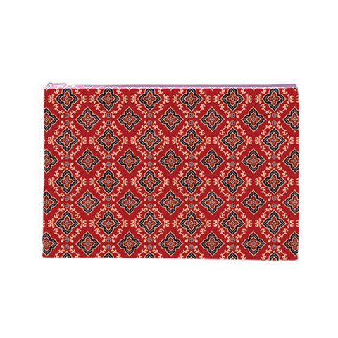 Illustrations Ajrak Abstract Design Pattern Cosmetic Bag (Large) from ArtsNow.com Front