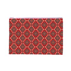 Illustrations Ajrak Abstract Design Pattern Cosmetic Bag (Large) from ArtsNow.com Front