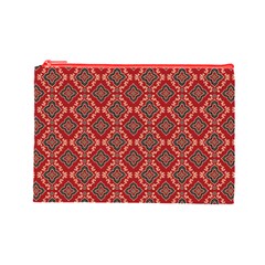 Illustrations Ajrak Abstract Design Pattern Cosmetic Bag (Large) from ArtsNow.com Front