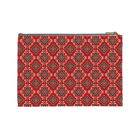 Illustrations Ajrak Abstract Design Pattern Cosmetic Bag (Large) from ArtsNow.com Back