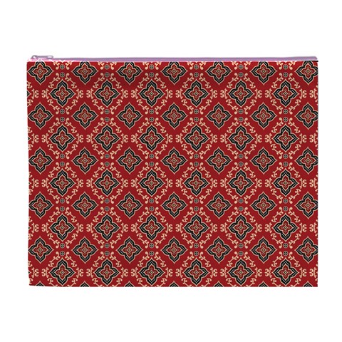 Illustrations Ajrak Abstract Design Pattern Cosmetic Bag (XL) from ArtsNow.com Front