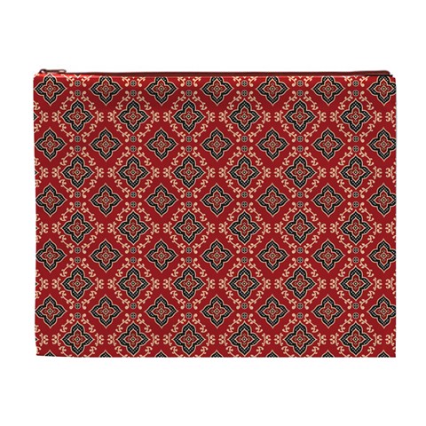 Illustrations Ajrak Abstract Design Pattern Cosmetic Bag (XL) from ArtsNow.com Front