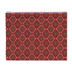 Illustrations Ajrak Abstract Design Pattern Cosmetic Bag (XL) from ArtsNow.com Front