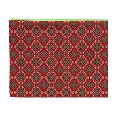 Illustrations Ajrak Abstract Design Pattern Cosmetic Bag (XL) from ArtsNow.com Front