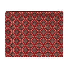 Illustrations Ajrak Abstract Design Pattern Cosmetic Bag (XL) from ArtsNow.com Back