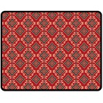 Illustrations Ajrak Abstract Design Pattern Fleece Blanket (Medium)