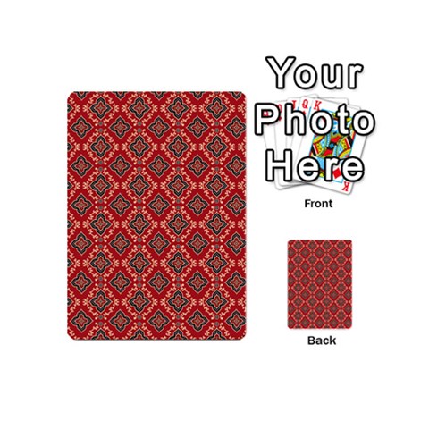 Illustrations Ajrak Abstract Design Pattern Playing Cards 54 Designs (Mini) from ArtsNow.com Back