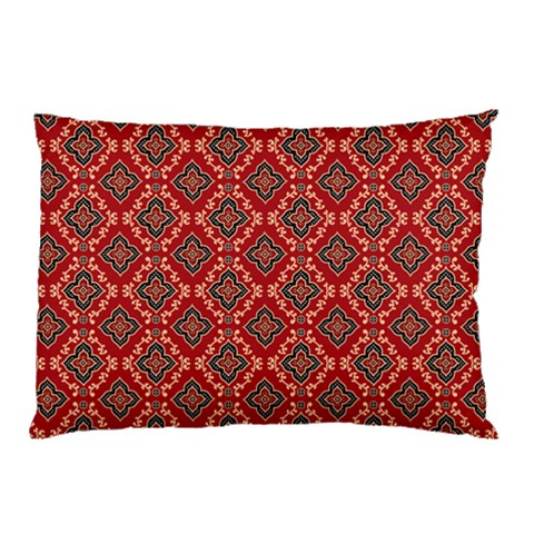 Illustrations Ajrak Abstract Design Pattern Pillow Case (Two Sides) from ArtsNow.com Back