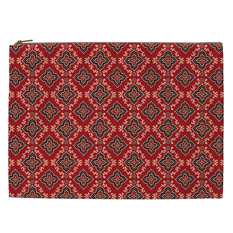 Illustrations Ajrak Abstract Design Pattern Cosmetic Bag (XXL) from ArtsNow.com Front