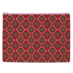 Illustrations Ajrak Abstract Design Pattern Cosmetic Bag (XXL) from ArtsNow.com Front